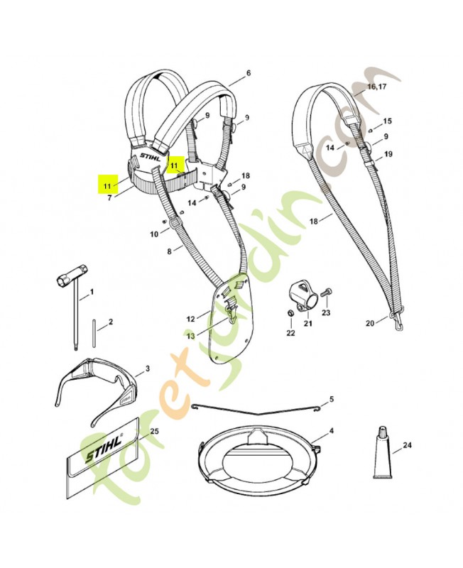 Boucle de réglage 4119-718-6310- Pièce détachée Stihl