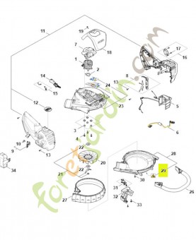 Pictogramme d'avertissement 0000-967-7398- Pièce détachée Stihl / Vicking