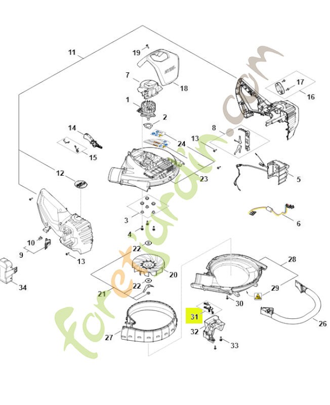 Jeu de contacts SA07-400-2000- Pièce détachée Stihl / Vicking