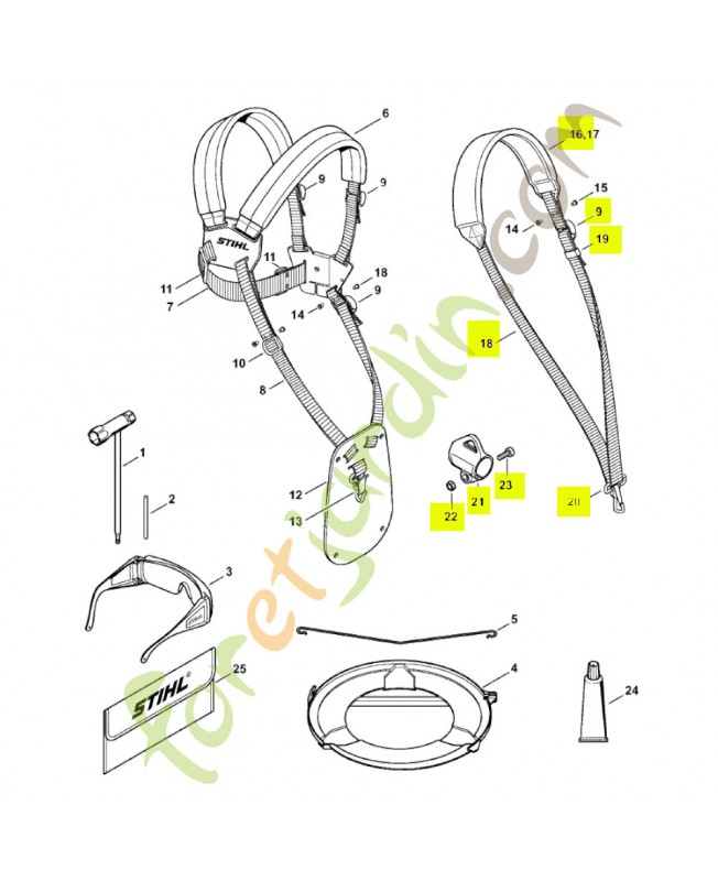 Harnais simple Stihl référence 4852-007-1000