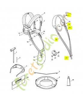 Harnais simple Stihl pour petite débroussailleuse ref 4119-710-9012