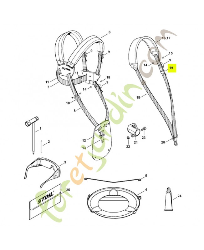 Boucle de réglage 4119-718-6320. Pièce détachée Stihl