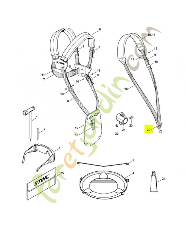 Mousqueton 4119-710-6900. Pièce détachée Stihl