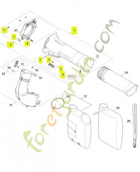 Tube d'aspiration SA07-790-3501- Pièce détachée Stihl / Vicking