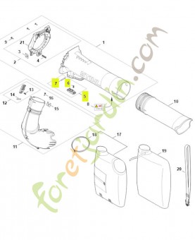 Levier d'encliquetage SA07-430-3400- Pièce détachée Stihl / Vicking