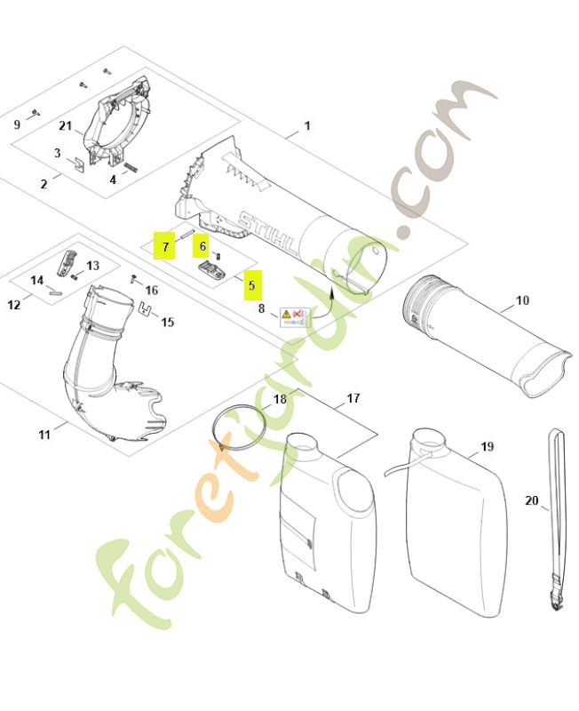 Levier d'encliquetage SA07-430-3400- Pièce détachée Stihl / Vicking