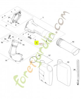 Plaque indicatrice SA07-967-7600- Pièce détachée Stihl / Vicking
