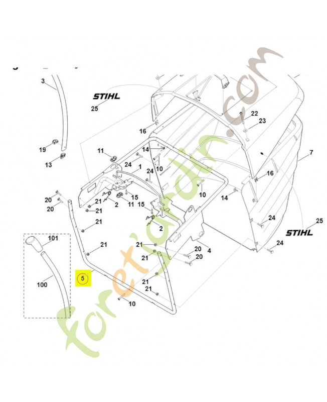 Etrier 6160-763-0410- Pièce de détachée Sithl / Vicking