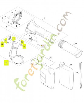 Coude SA07-700-6900- Pièce détachée Stihl / Vicking