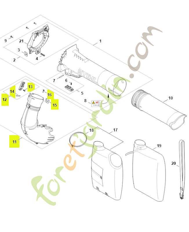 Coude SA07-700-6900- Pièce détachée Stihl / Vicking