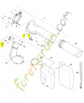 Levier d'encliquetage SA07-430-3400- Pièce détachée Stihl / Vicking