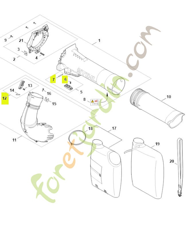 Levier d'encliquetage SA07-430-3400- Pièce détachée Stihl / Vicking
