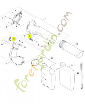 Ressort de pression 0000-997-3806 - Pièce détachée Stihl / Vicking