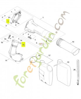 Languette enfichable SA02-431-2100 - Pièce détachée Stihl / Vicking