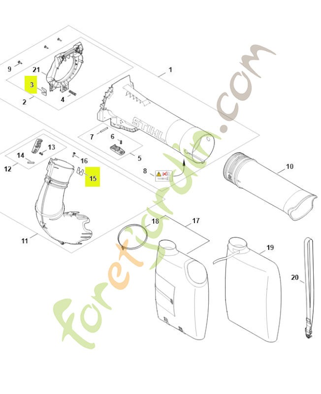 Languette enfichable SA02-431-2100 - Pièce détachée Stihl / Vicking