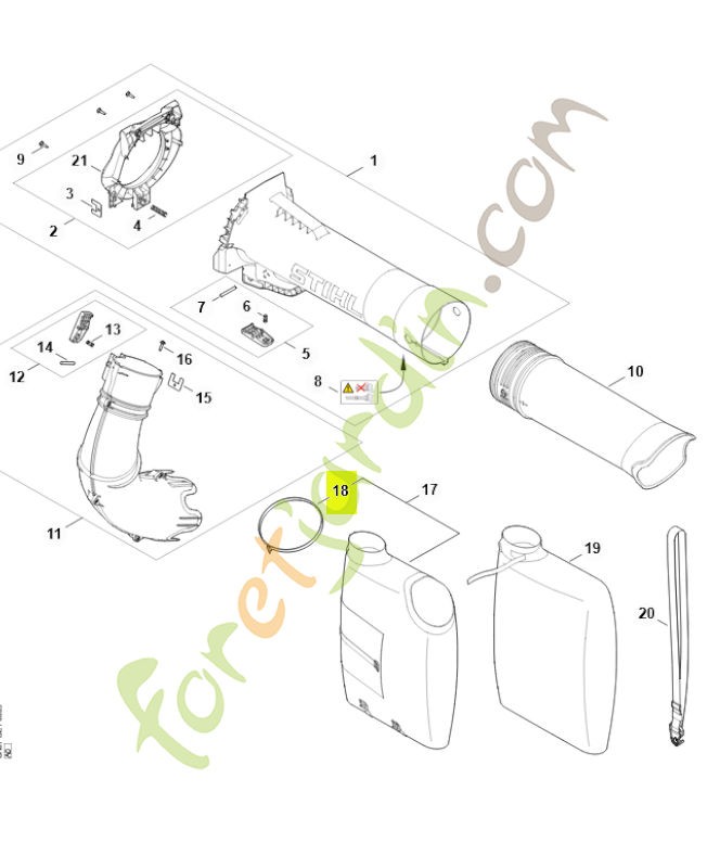 Serre-câbles SA07-988-9200- Pièce détachée Stihl / Vicking