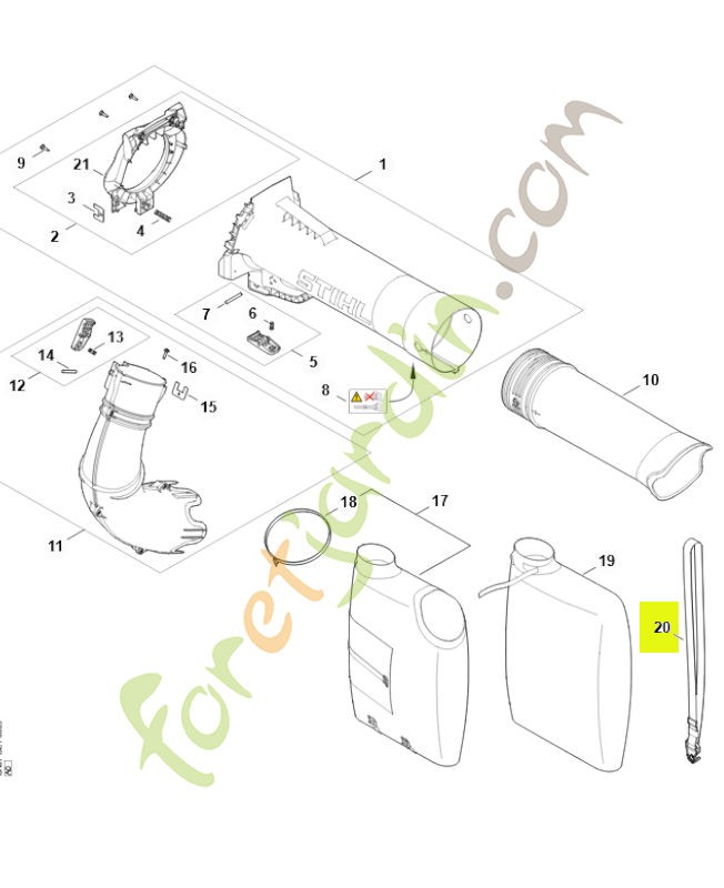 Harnais SA07-710-9000- Pièce détachée Stihl / Vicking