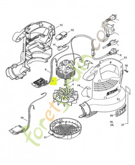Moteur électrique 230 volts 4811-600-0203 - Pièce détachée Stihl / Vicking