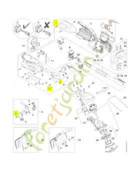 Vis cylindrique IS-P4x16 9074-478-3025. Pièce détachée Stihl