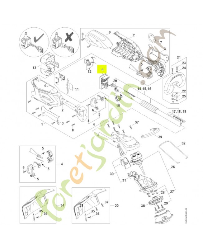 Module électronique FA05-430-1400- Pièce détachée Stihl