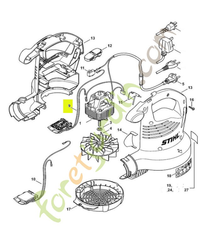 Faisceau de câbles 4811-440-3026- Pièce détachée Stihl / Vicking