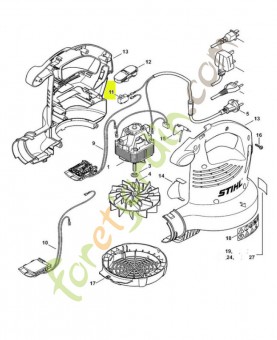 Interrupteur m/a 4811-435-0300. Pièce de rechange Sithl / Vicking