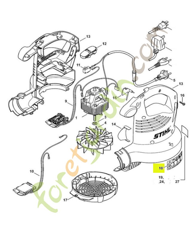 Autocollant avert. bge 0000-967-4006- Pièce de détachée Sithl / Vicking