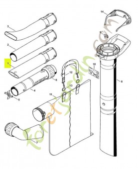 Buse plate droit 4229-708-6301. Pièce de rechange Sithl / Vicking