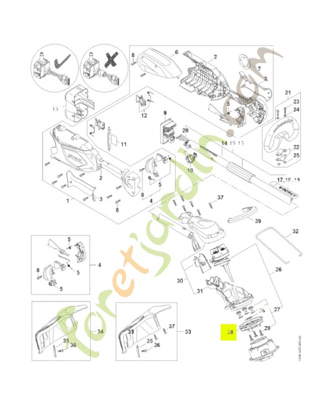 Ventilateur FA05-600-3200- Pièce détachée Stihl