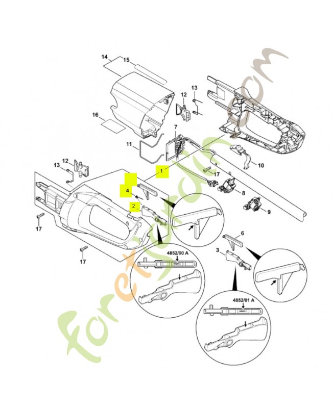 Carter de poignee 4852-790-1051 - Pièce de détachée Sithl