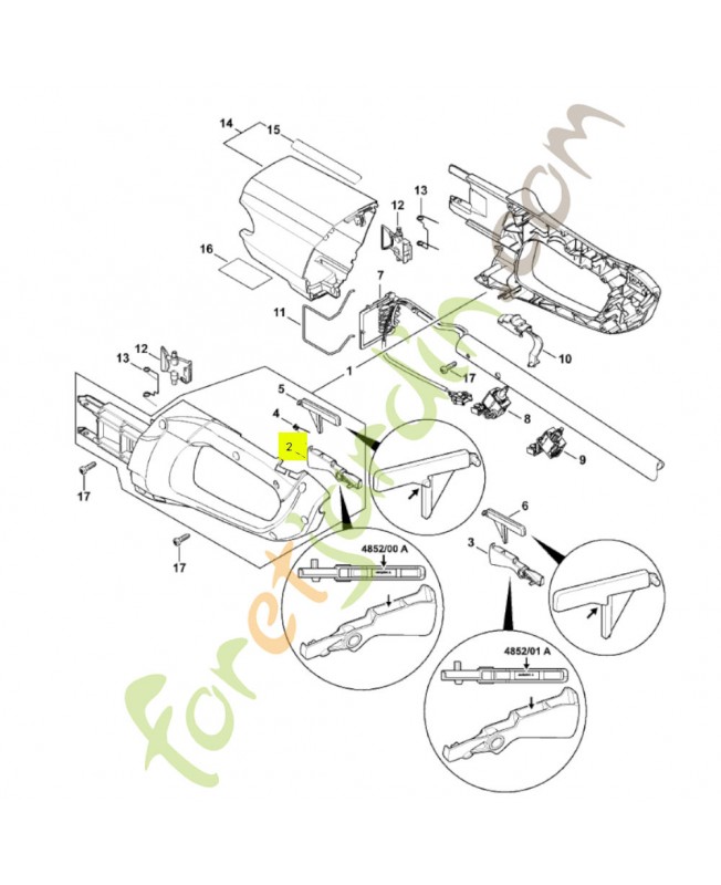 Levier de commande  4852-435-2402- Pièce détachée Stihl
