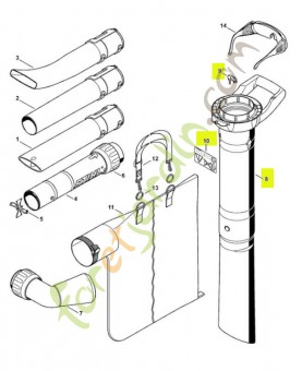 Tube d'aspiration 4811-760-3501 - Pièce détachée Stihl / Vicking