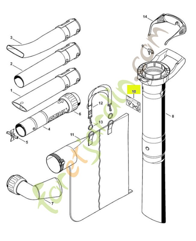 Pictogramme d'avertissement BG 0000-967-3631 - Pièce détachée Stihl / Vicking