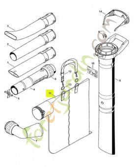 Sac de ramassage SH et bg 4229-708-9702. Pièce de rechange Sithl