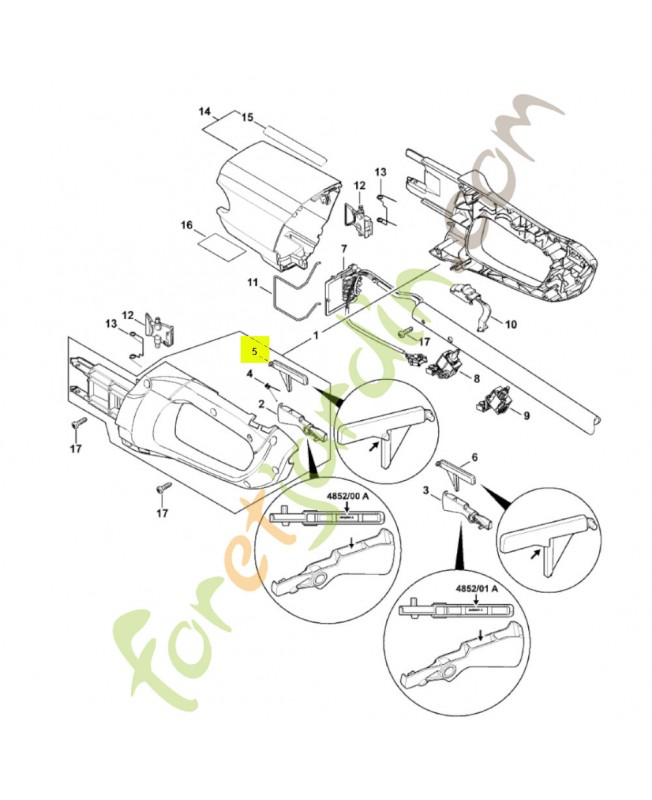 Blocage de gâchette de commande 4852-435-6302 - Pièce détachée Stihl