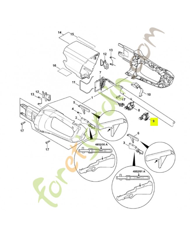 Interrupteur 4852-430-0500 - Pièce de détachée Sithl