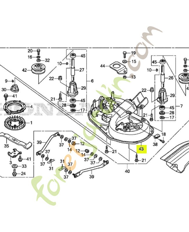 Boite comp. taille (92cm) 80697-VK1-013  - Réf. Honda 80697VK1013
