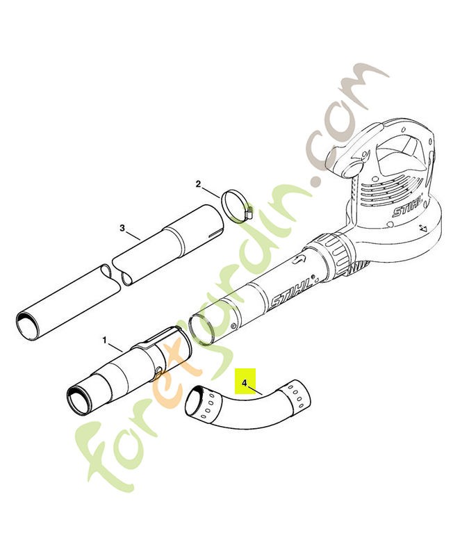 Coude 4227-708-6905- Pièce détachée Stihl / Vicking