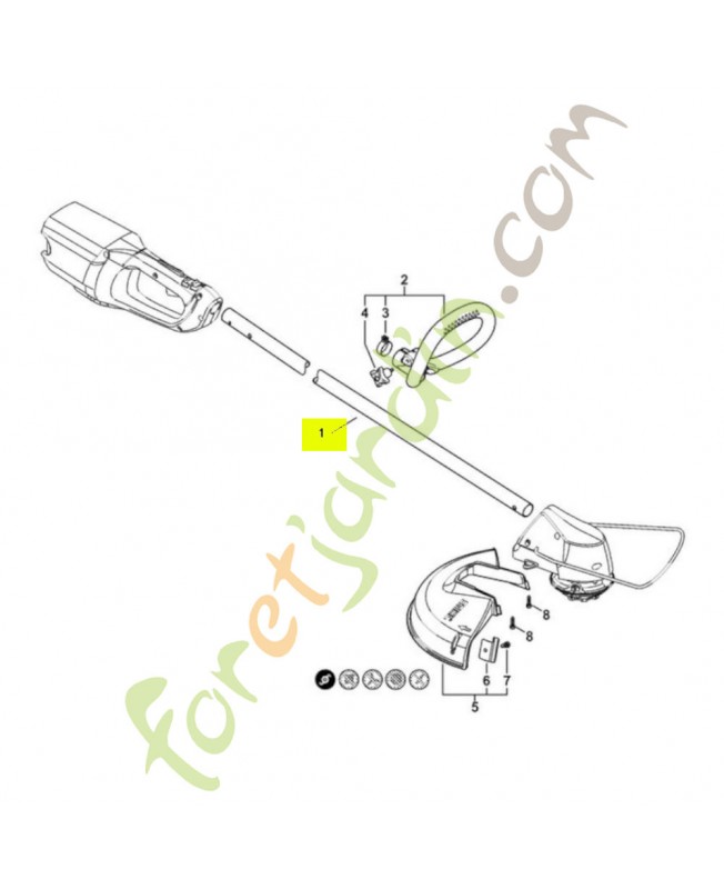 Tube complet d.25,4mm 4852-710-7101 - Pièce de détachée Sithl