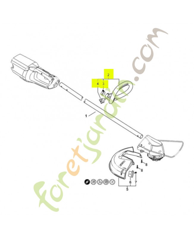 Poignee en arc 4144-790-1201- Pièce de détachée Sithl