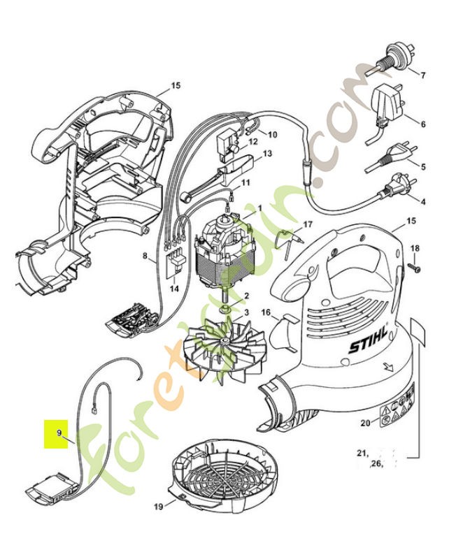 Faisceau de câbles 4811-440-3004. Pièce de rechange Sithl / Vicking