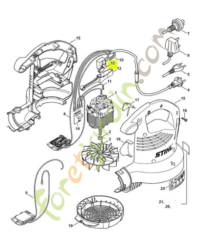 Interrupteur m/a 4811-435-0301. Pièce de rechange Sithl