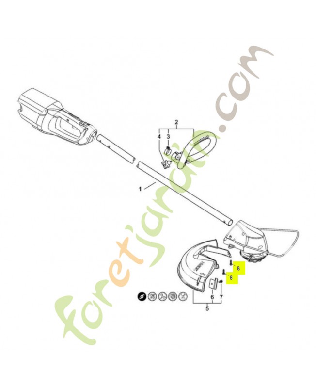 Vis cylindrique is-p5x18 stihl réf. 9074-477-4132