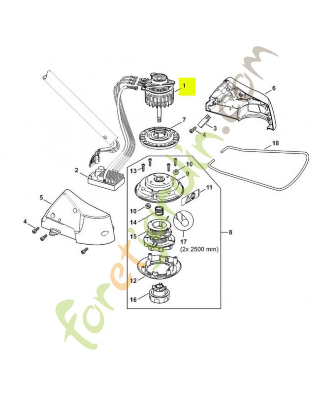 Moteur électrique 4852-600-0200. Pièce de rechange Sithl