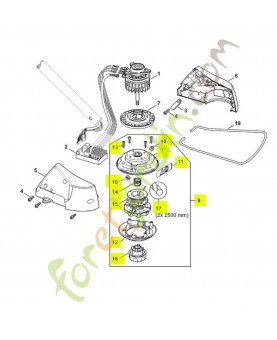 Tête faucheuse pour debroussailleuse  AUTOCUT C 4-2 STIHL 4006-710-2121