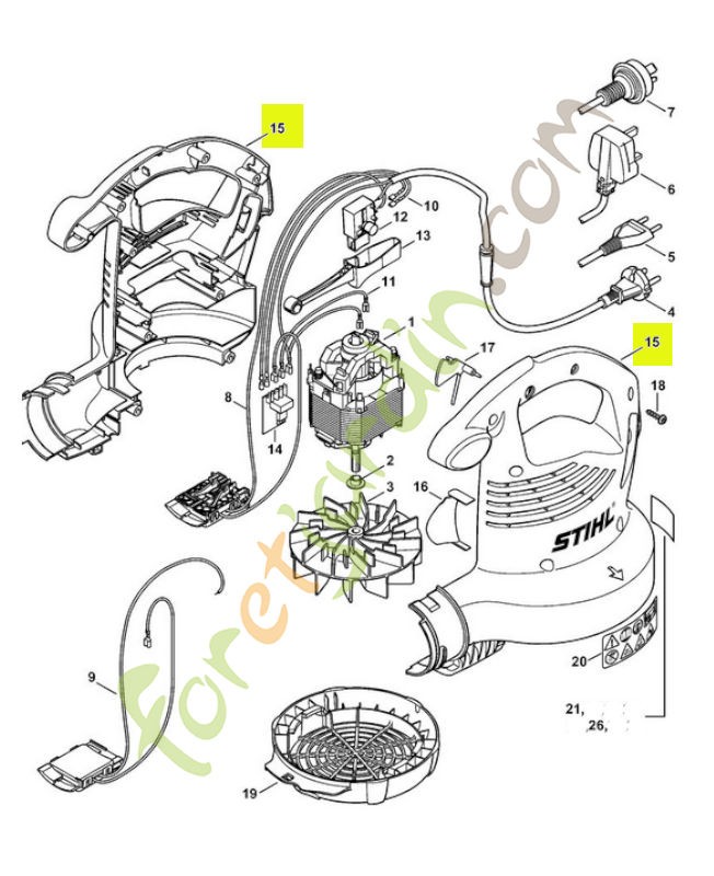 Carter de turbine 4811-700-4126. Pièce de rechange Sithl / Vicking