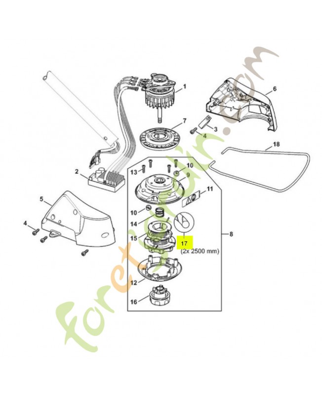 Fil nylon pour debroussailleuse  2 mm x 14 m STIHL 0000-930-2416