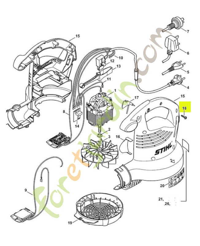 Vis taraud p5x20 9104-007-4289. Pièce de rechange Sithl / Vicking