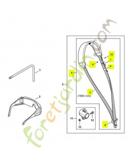 Harnais simple Stihl pour petite débroussailleuse ref 4119-710-9012