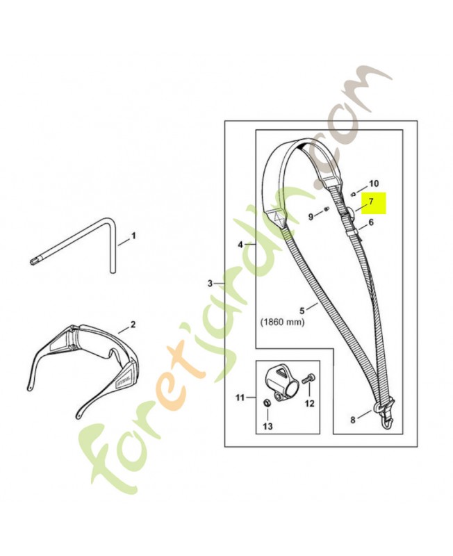 Boucle de réglage 4203-792-7200- Pièce de détachée Sithl